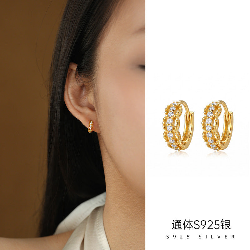 C廠 韓系蕾絲S925純銀鍍18K金耳環批發 折扣@洽客服 26.08.W3「ES4165」