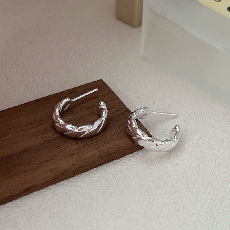 C3廠 韓版重工菱格S925純銀耳環 批發 折扣@洽客服 25/11.W4「HES022-1」