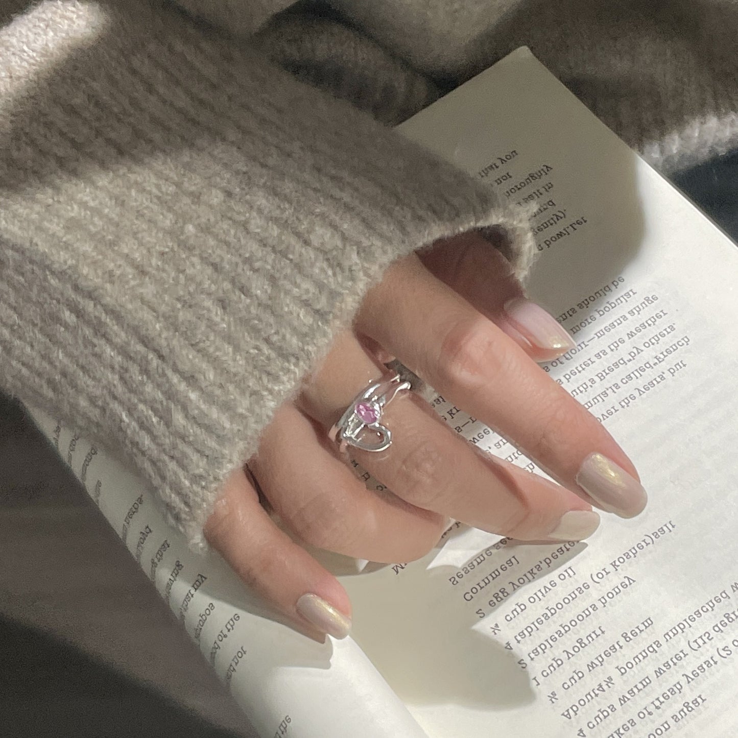 C2廠 韓國韓版鋯石鏤空愛心S925純銀戒指 批發 折扣@洽客服 26.01.W1「XSR1091」