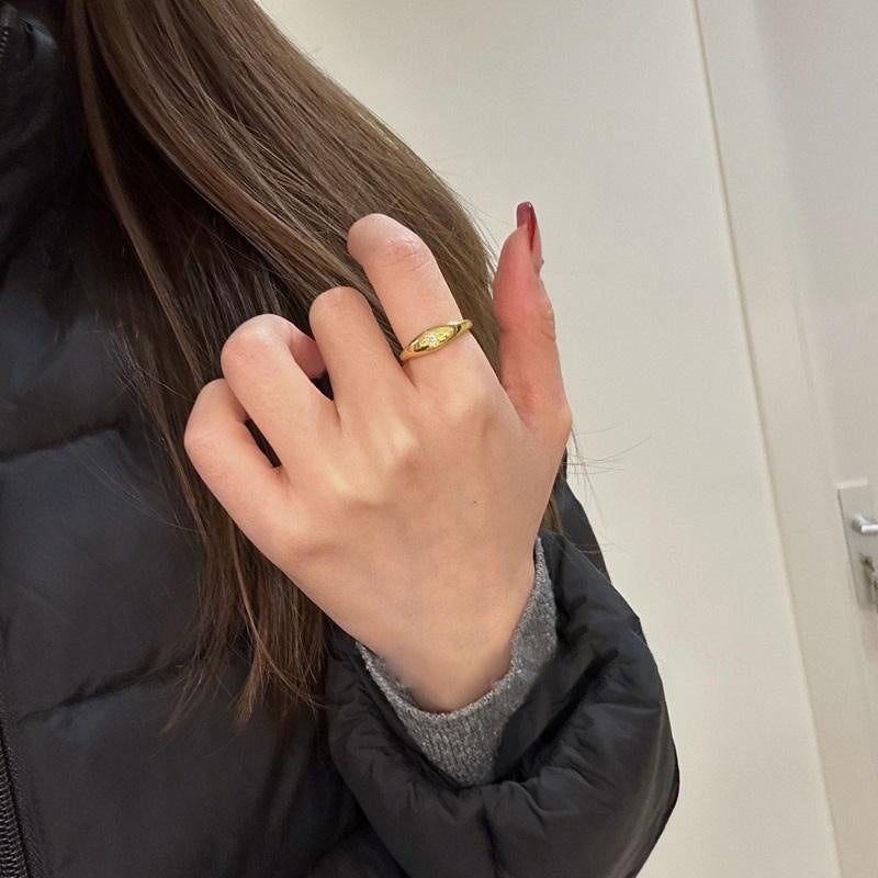 A2廠 韓國韓版鋯石光面幾何圓形開環戒指 批發 折扣@洽客服 25.11.W3「WR472」