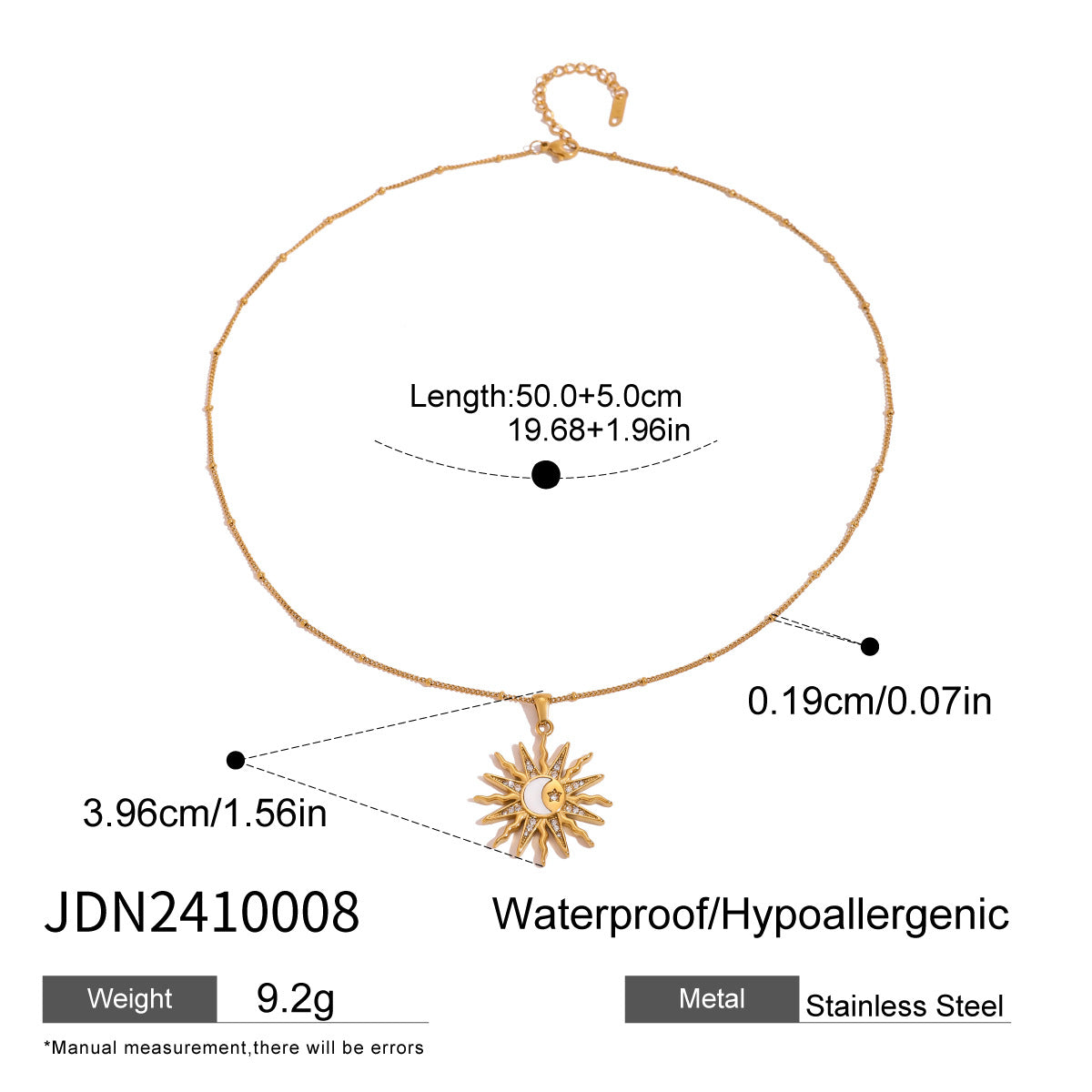 B廠 歐美款 SONNE 鈦鋼鍍18K金項鍊「JDN2410008,JDNW2409023」25.01.W2 批發折扣@洽客服