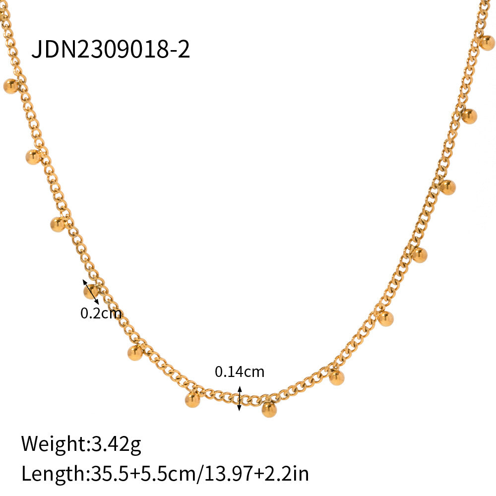 D廠 LUZÓN 鈦鋼鍍18K金項鍊「JDN2309018-3」24.03 批發折扣@洽客服