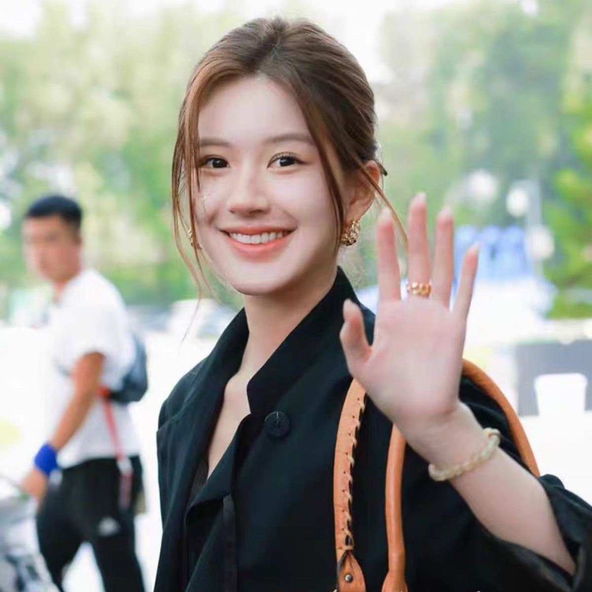 A2廠 韓國韓版鋯石相扣鎖鏈圓形電鍍18K金銀針耳環 批發 折扣@洽客服 25.11.W1「HE23432」