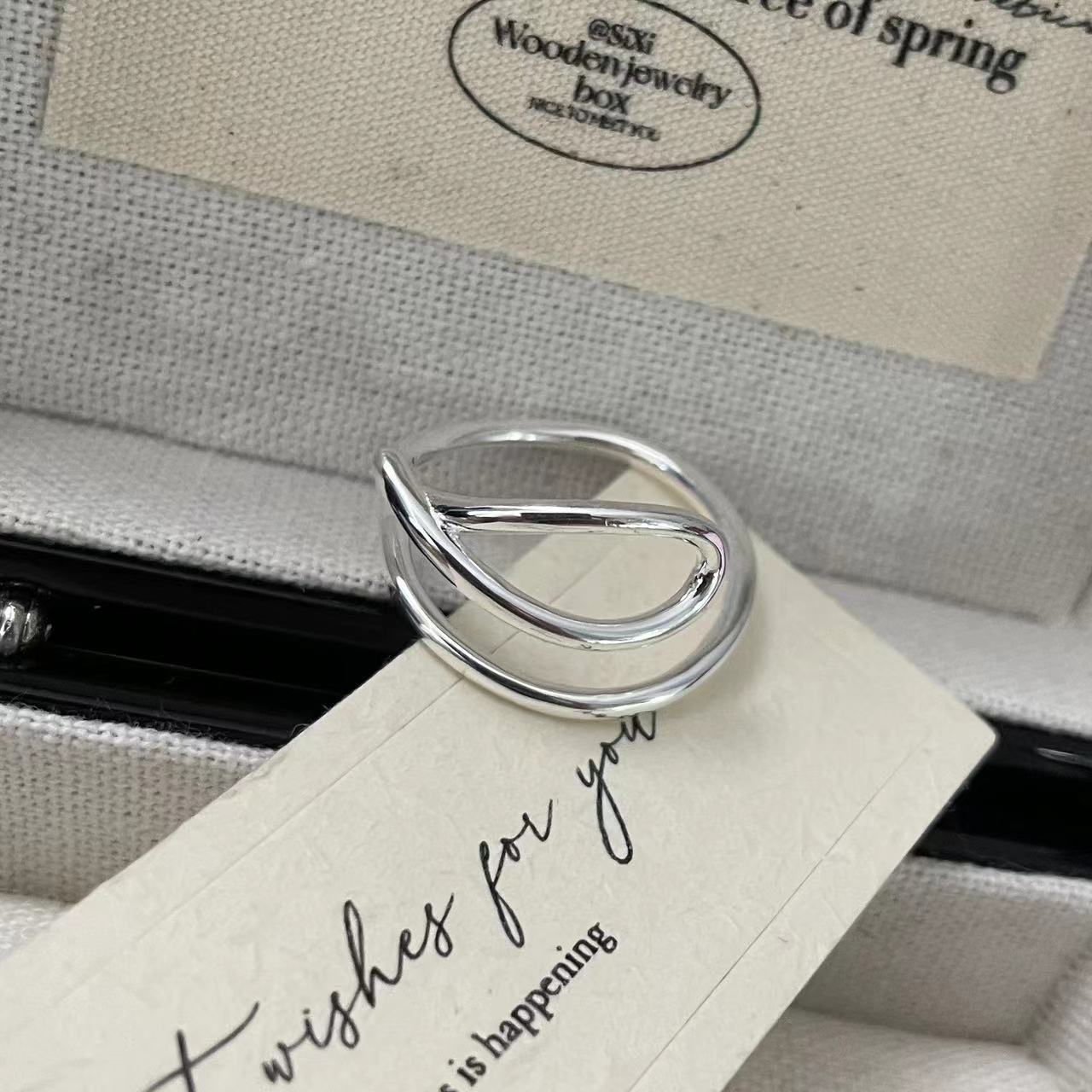 C2廠 韓國韓版多層線條S925純銀戒指 批發 折扣@洽客服 25.10.W5「SR1435」