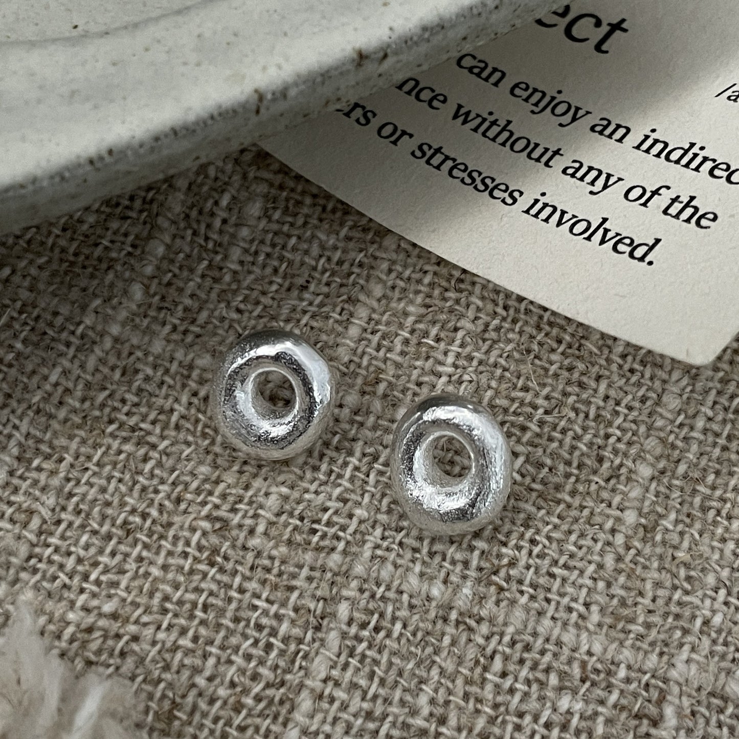 C2廠 S925純銀 ｜ 韓國韓版磨砂甜甜圈耳環 批發 折扣@洽客服 26.01.W2「XSE2298」