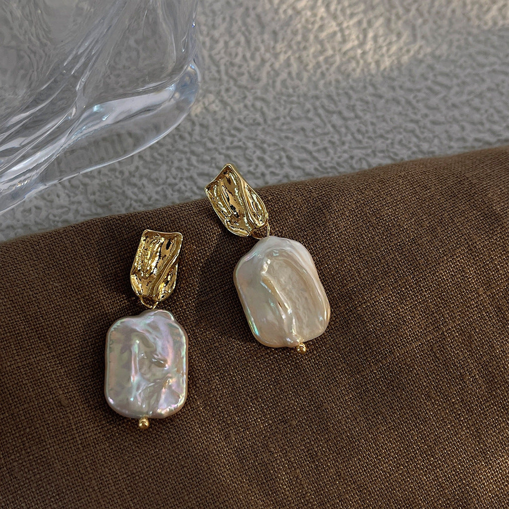 A廠 日韓款復古巴洛克淡水珍珠耳環 批發 折扣@洽客服 26.01.W1「1318」