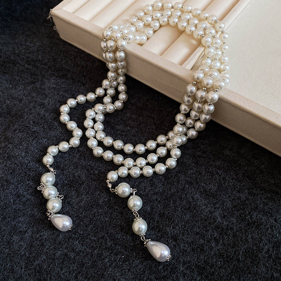 A2廠 韓國韓版玻璃水滴珍珠項鍊 批發 折扣@洽客服 25.11.W2「HN10450 HN10451」