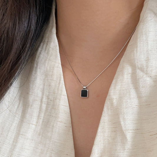 C3廠 韓國韓版幾何方形滴油S925純銀項鍊 批發 折扣@洽客服 25.10.W5「XL012」