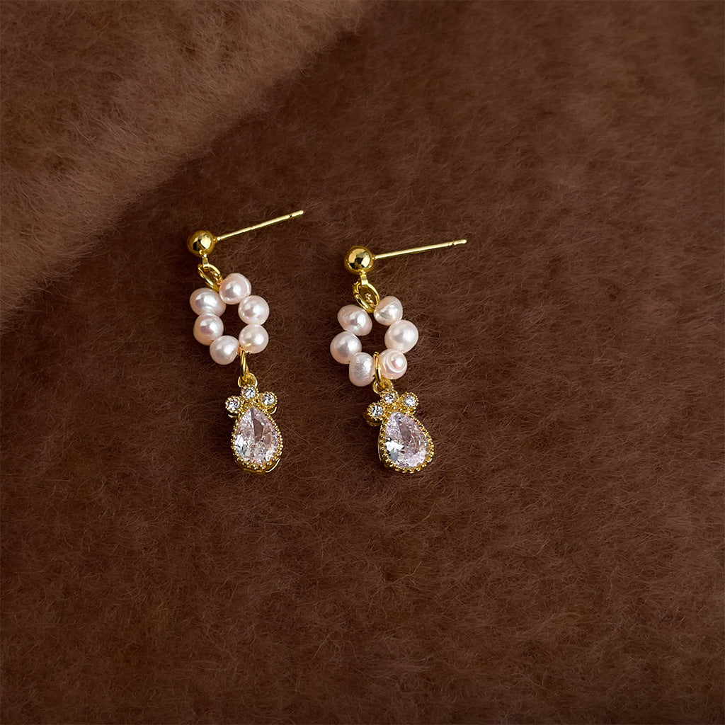 A廠 日韓千金小姐淡水珍珠銀針耳環 批發 折扣@洽客服 25.12.W3「241」