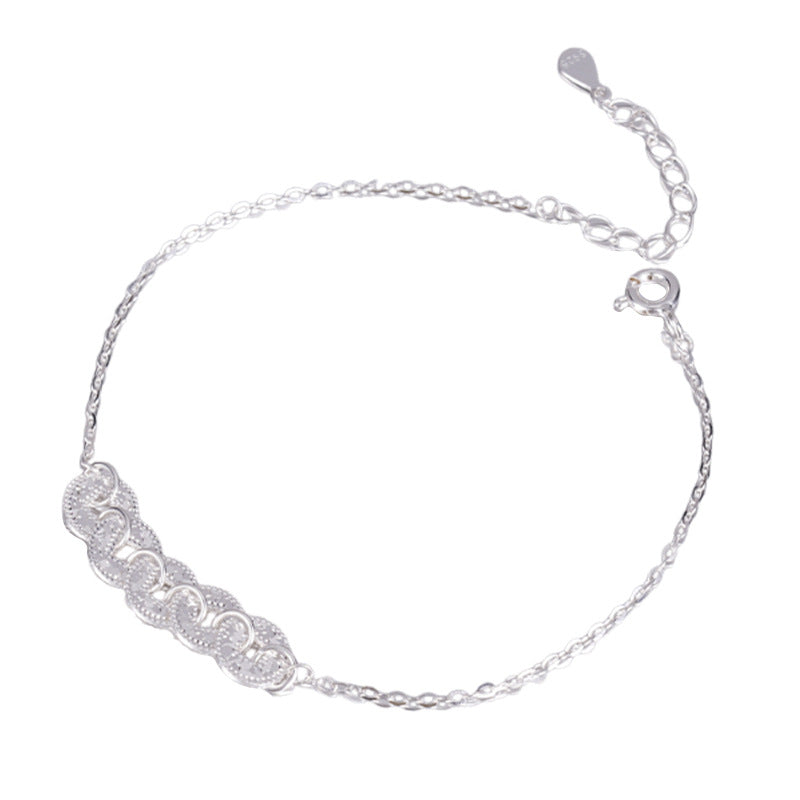 C2廠 韓國韓版閃光銅錢S925純銀手鍊 批發 折扣@洽客服 25.11.W3「SB4160」