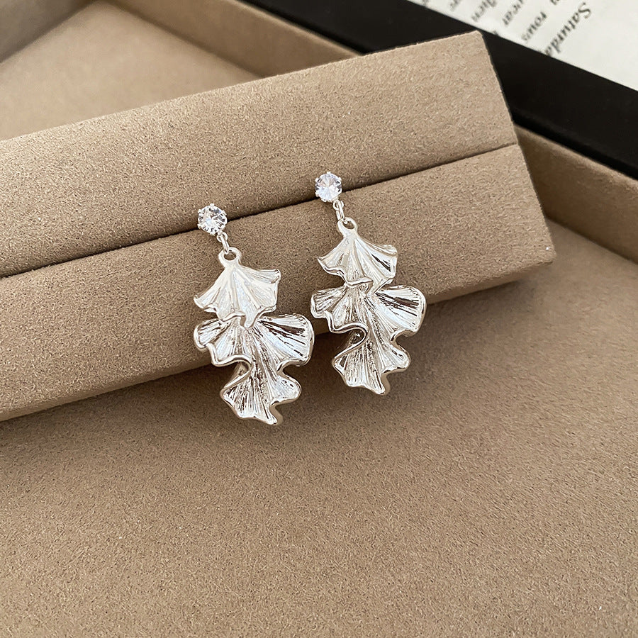 A2廠 韓國韓版銀杏葉吊墜銀針耳環 批發 折扣@洽客服 25.12.W1「HE29423」