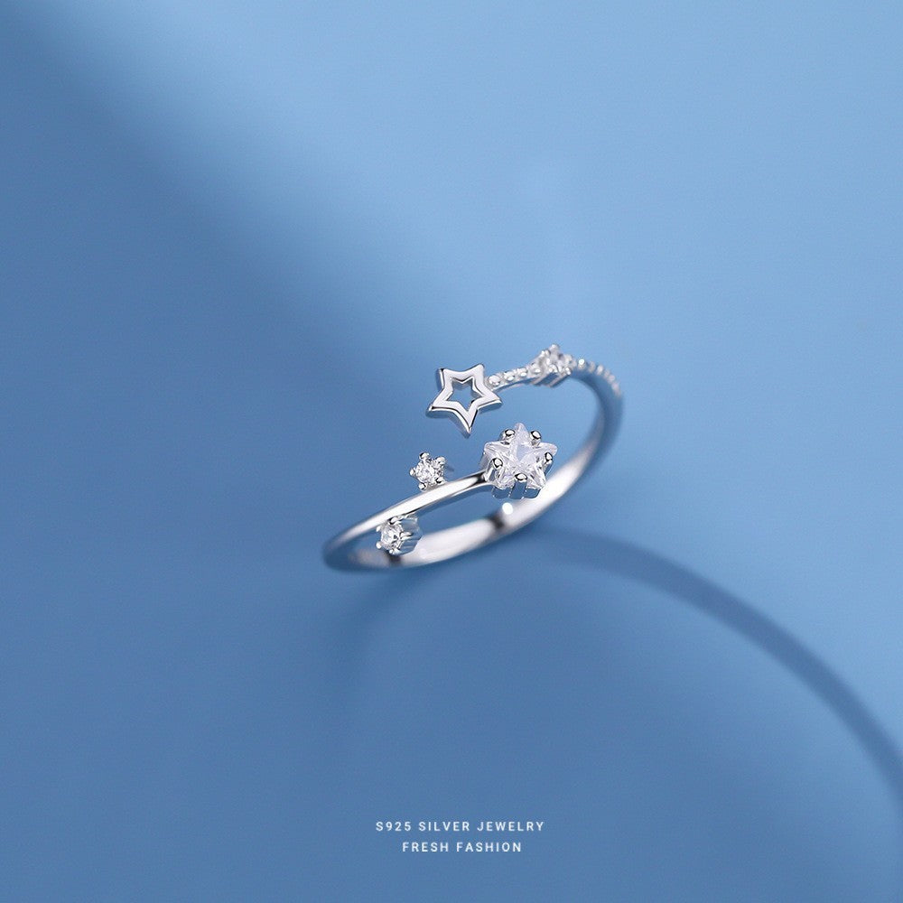 C廠 韓國韓版五角星鍍18K金S925純銀戒指 批發 折扣@洽客服 25.10.W5「K1060」