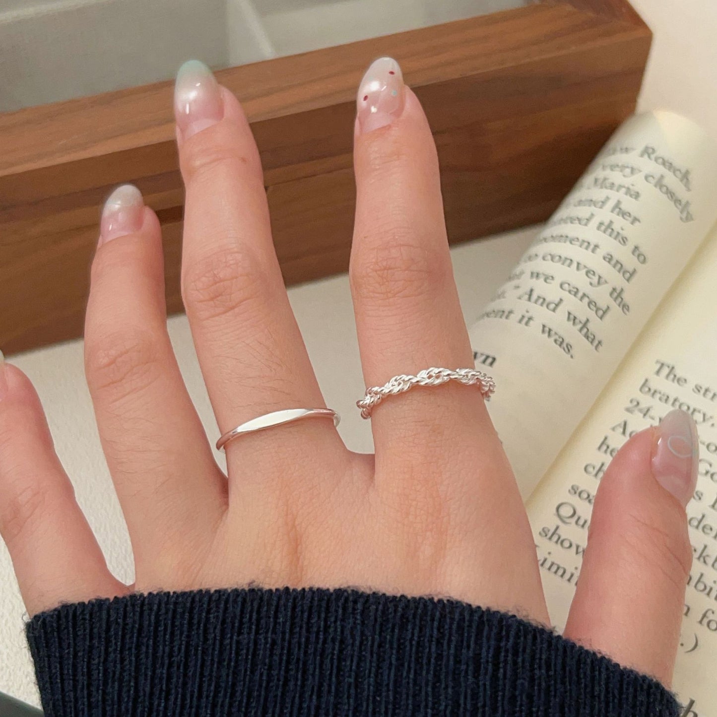 C3廠 韓國韓版幾何編織S925純銀戒指 批發 折扣@洽客服 25.10.W5「hjz285 hjz287」