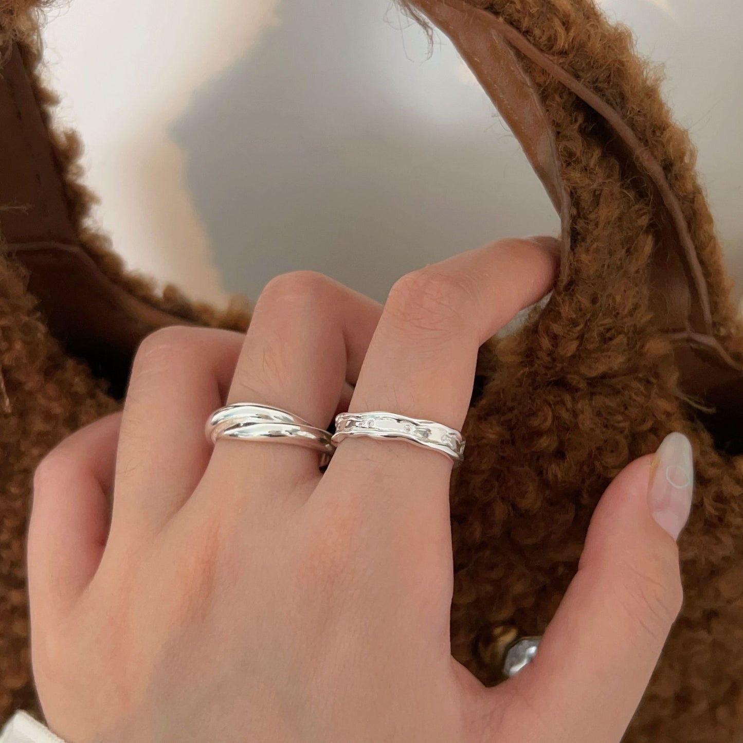 C3廠 韓版重工幾何S925純銀戒指 批發 折扣@洽客服 25/11.W4「hjz307 hjz303」