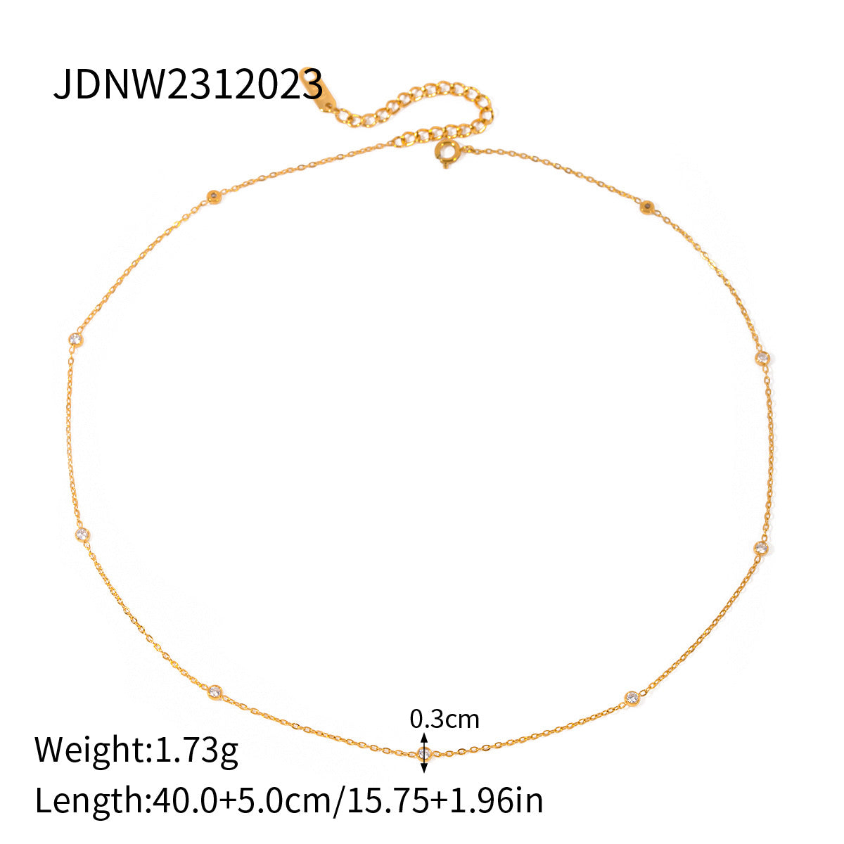 D廠 ELARA 鈦鋼鍍18K金項鍊「JDNW2312023」24.04 批發折扣@洽客服