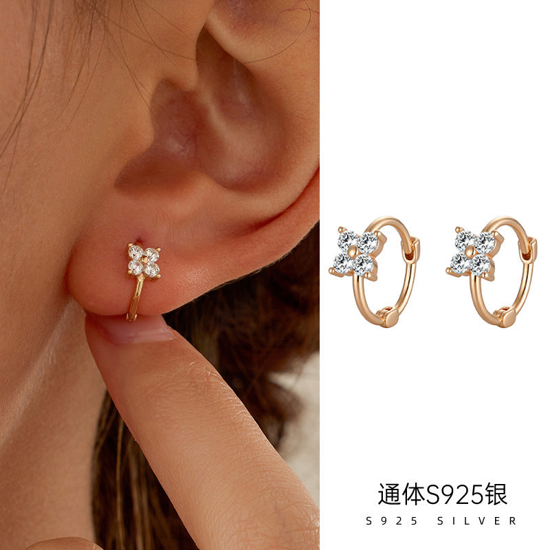 C廠 韓系輕奢四葉草S925純銀耳環批發 折扣@洽客服 26.07.W3「ES3786」
