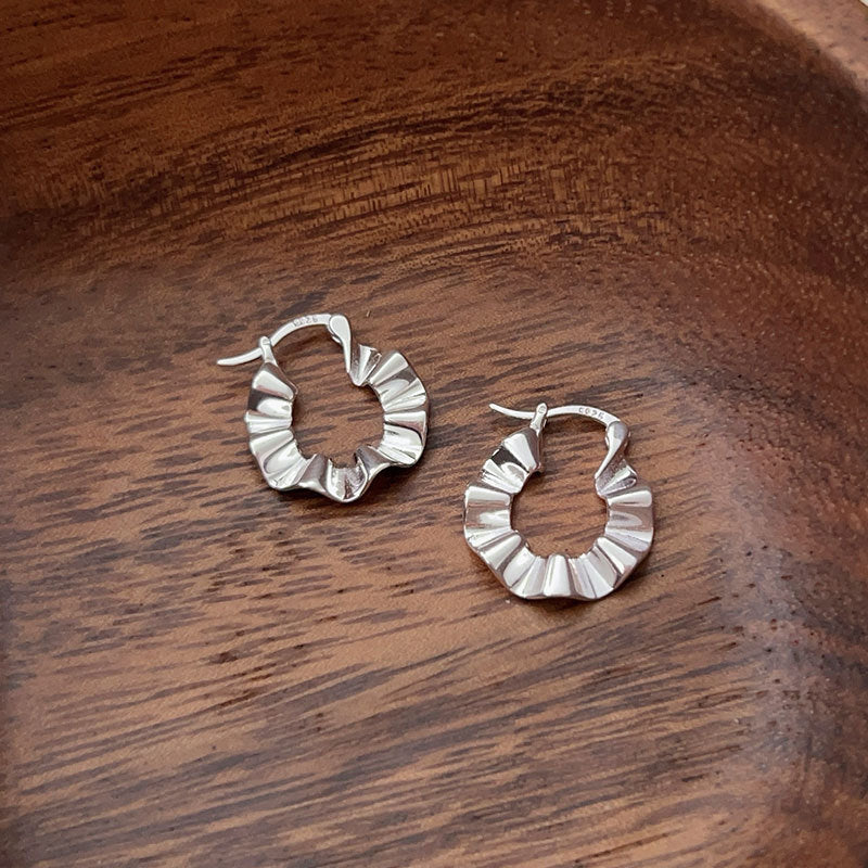 C3廠 韓國韓版波浪紋幾何S925純銀耳環 批發 折扣@洽客服 25.11.W1「ES056-1」