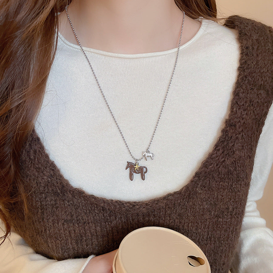 A2廠 韓國韓版小馬星星項鍊 批發 折扣@洽客服 25.10.W3「HN9998」