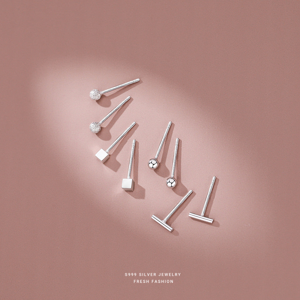 C廠 韓國韓版簡約養耳洞小巧S999足銀耳環批發 折扣@洽客服 26.03.W2「CE036 CE064 CE065 CE066」