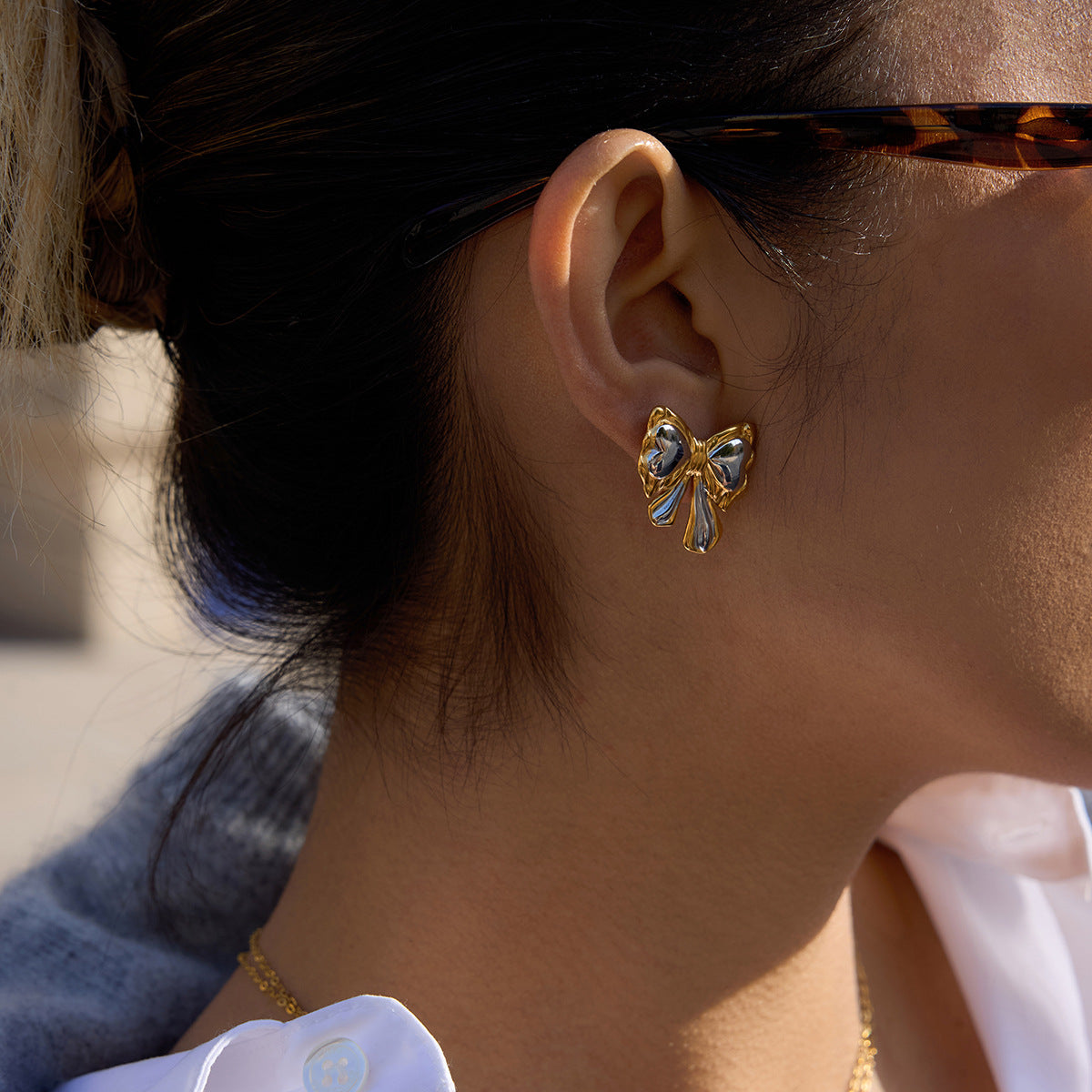 B廠 歐美款BELLA 鈦鋼鍍18K金耳環 批發 折扣@洽客服 25.12.W3「JDE0210004-PS」