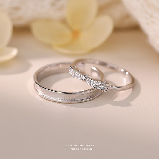 C廠 S999足銀｜諾言情侶開口對戒 批發 折扣@洽客服 25.01.W4「K2499 K2500」