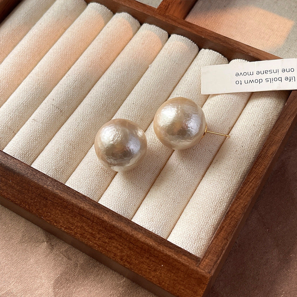 A廠 日韓款 赫本風棉花珍珠銀針耳環 批發 折扣@洽客服 25.11.W1「301-340」