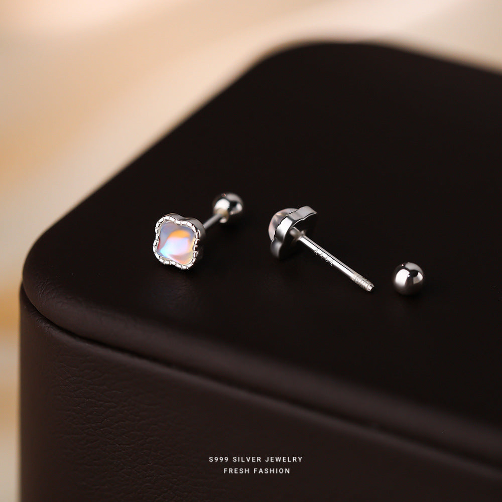 C廠 韓國韓版炫彩四葉草S999純銀耳環 批發 折扣@洽客服 25.12.W3「F6721」