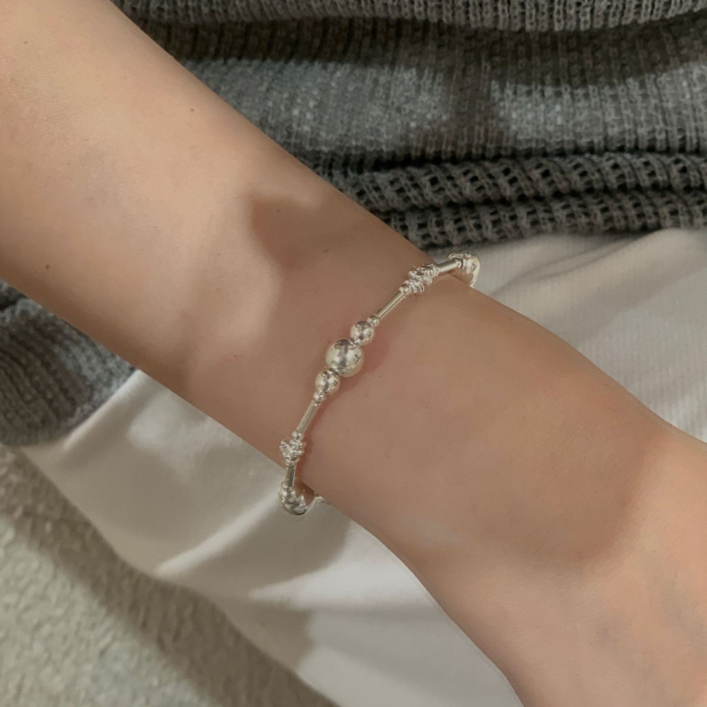 C2廠 韓國韓版圓珠S925純銀手鍊「SB4158」