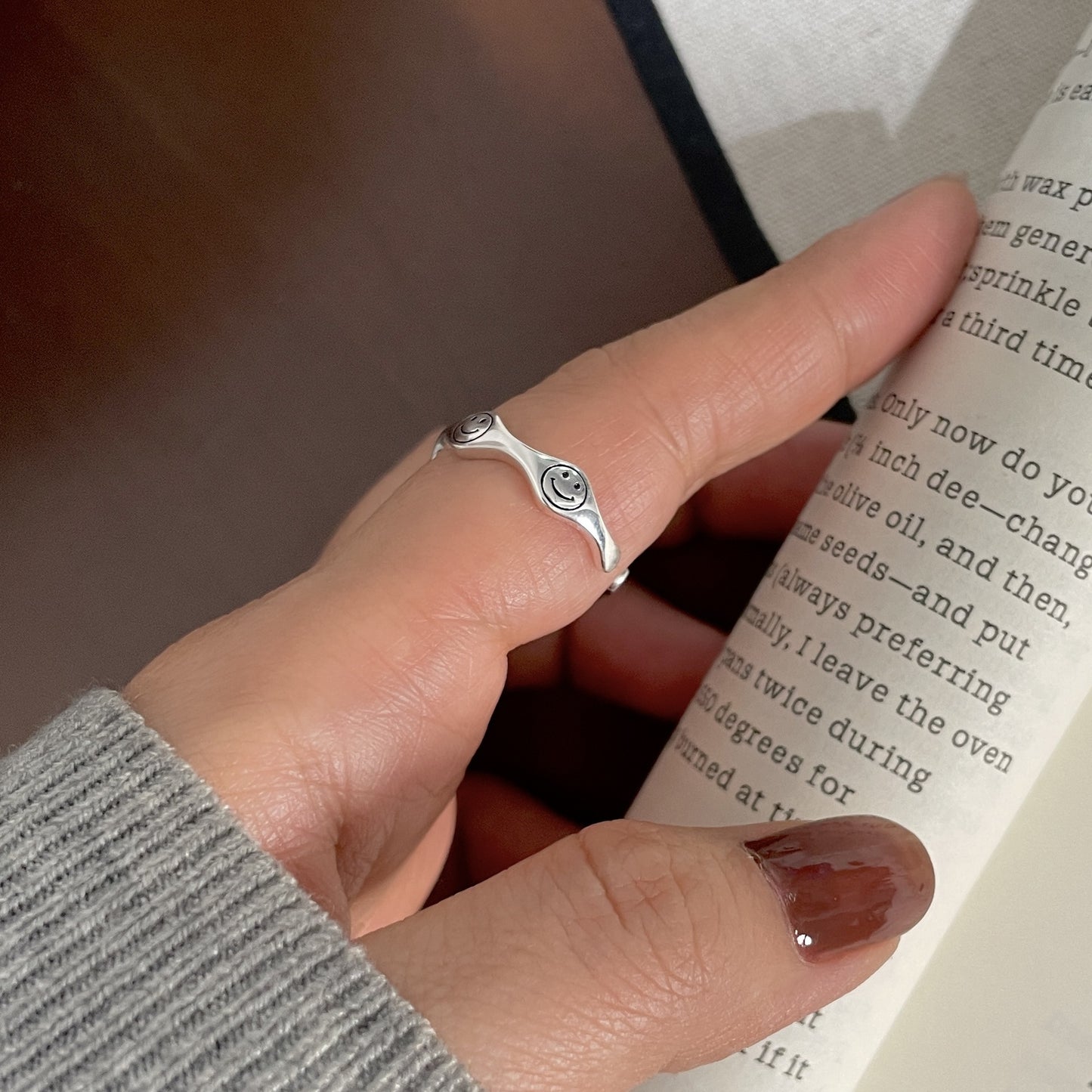 C2廠 韓國韓版波浪笑臉S925純銀戒指 批發 折扣@洽客服 26.01.W1「SR1265」