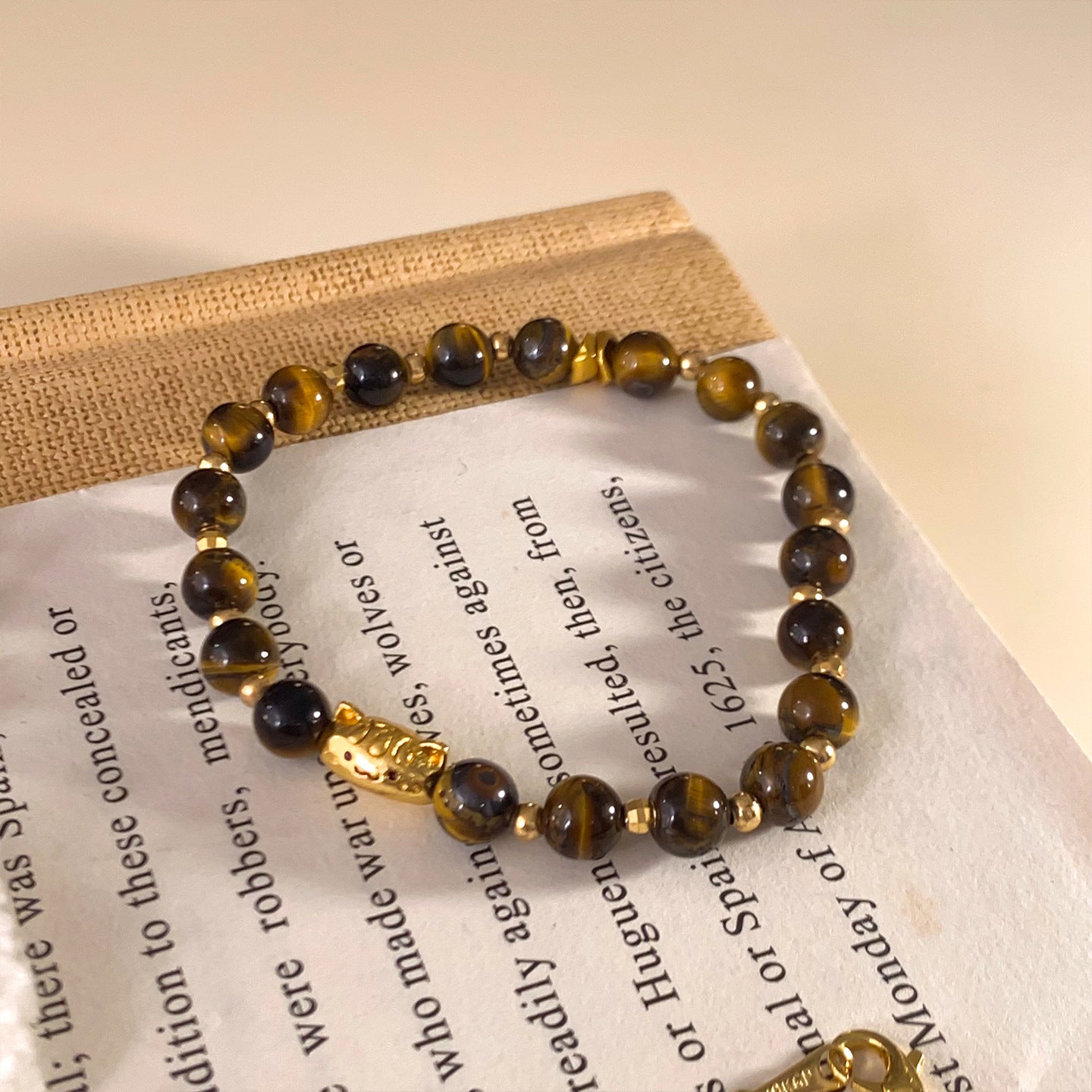 A2廠 韓國韓版虎眼石串珠電鍍18K真金手鍊 批發 折扣@洽客服 25.11.W2「WB1800」