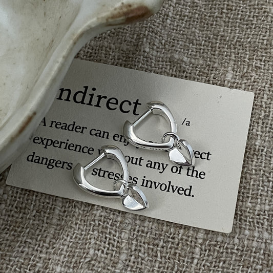 C2廠 S925純銀 ｜ 韓國韓版設計感愛心耳環 批發 折扣@洽客服 26.01.W2「XSE2175」