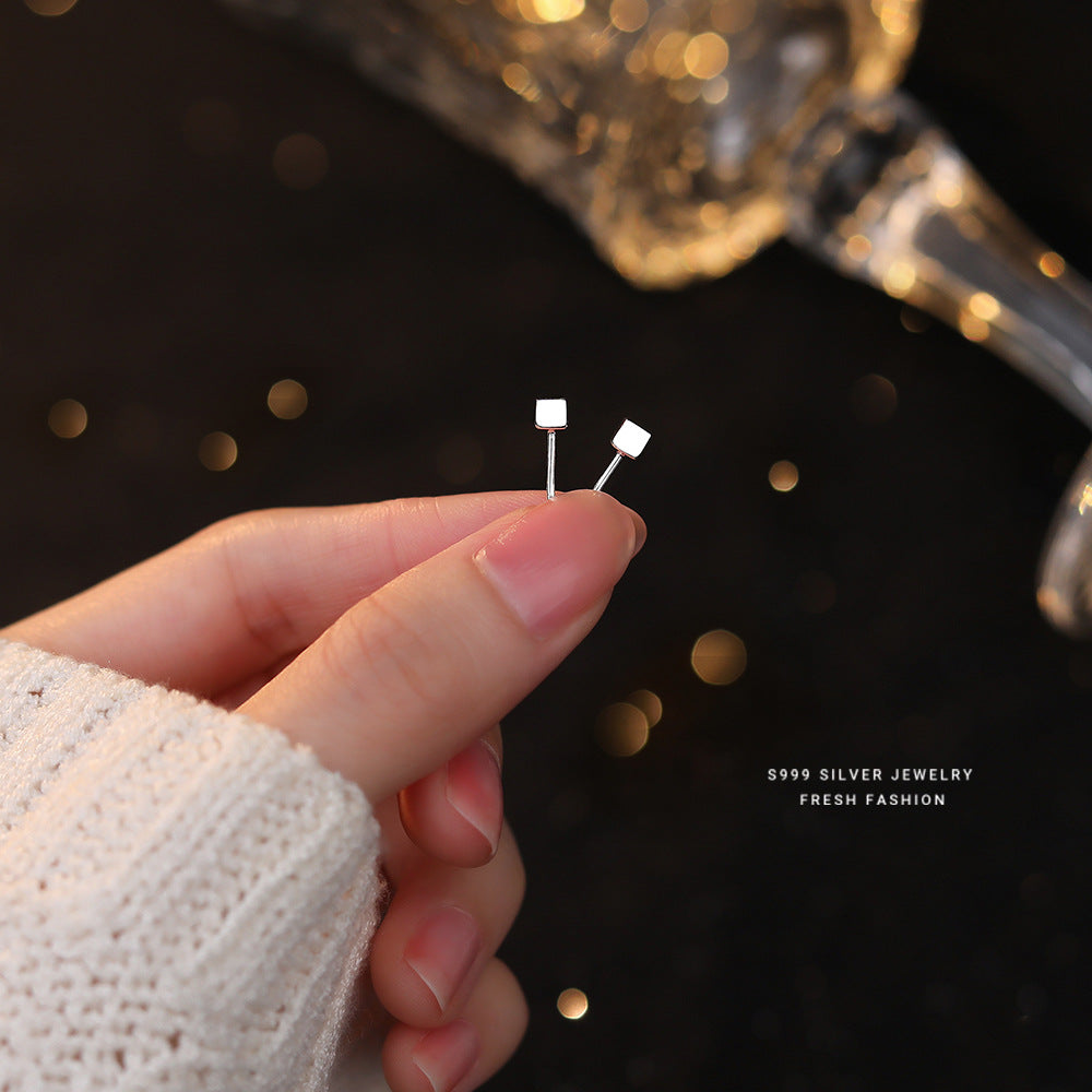 C廠 韓國韓版簡約小巧S999足純銀耳環 批發 折扣@洽客服 25.10.W3「CE065」