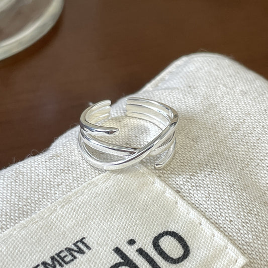 C2廠 韓系限量款多層線條開口S925純銀戒指批發 折扣@洽客服 26.03.W3「XSR1394」