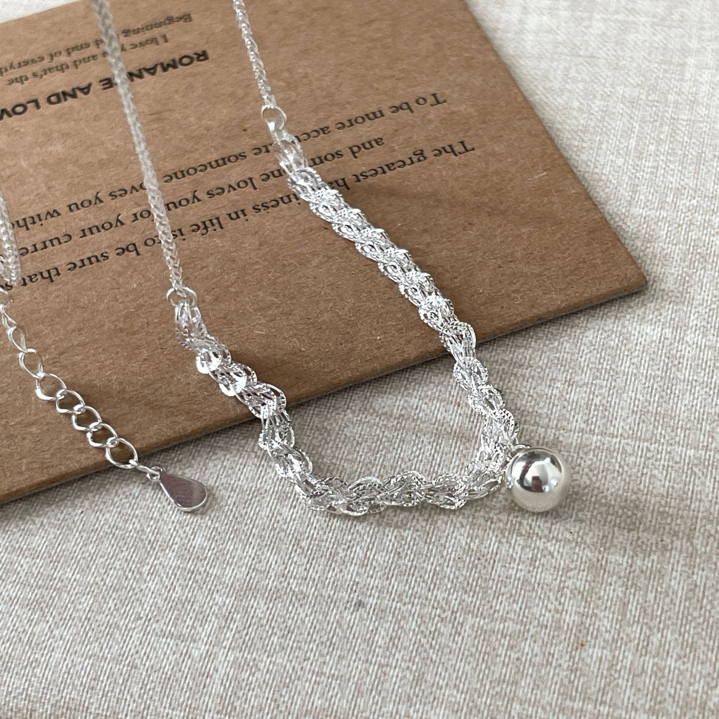 C2廠 韓系限量款簡約閃光S925純銀項鏈批發 折扣@洽客服 26.03.W3「SN3497」