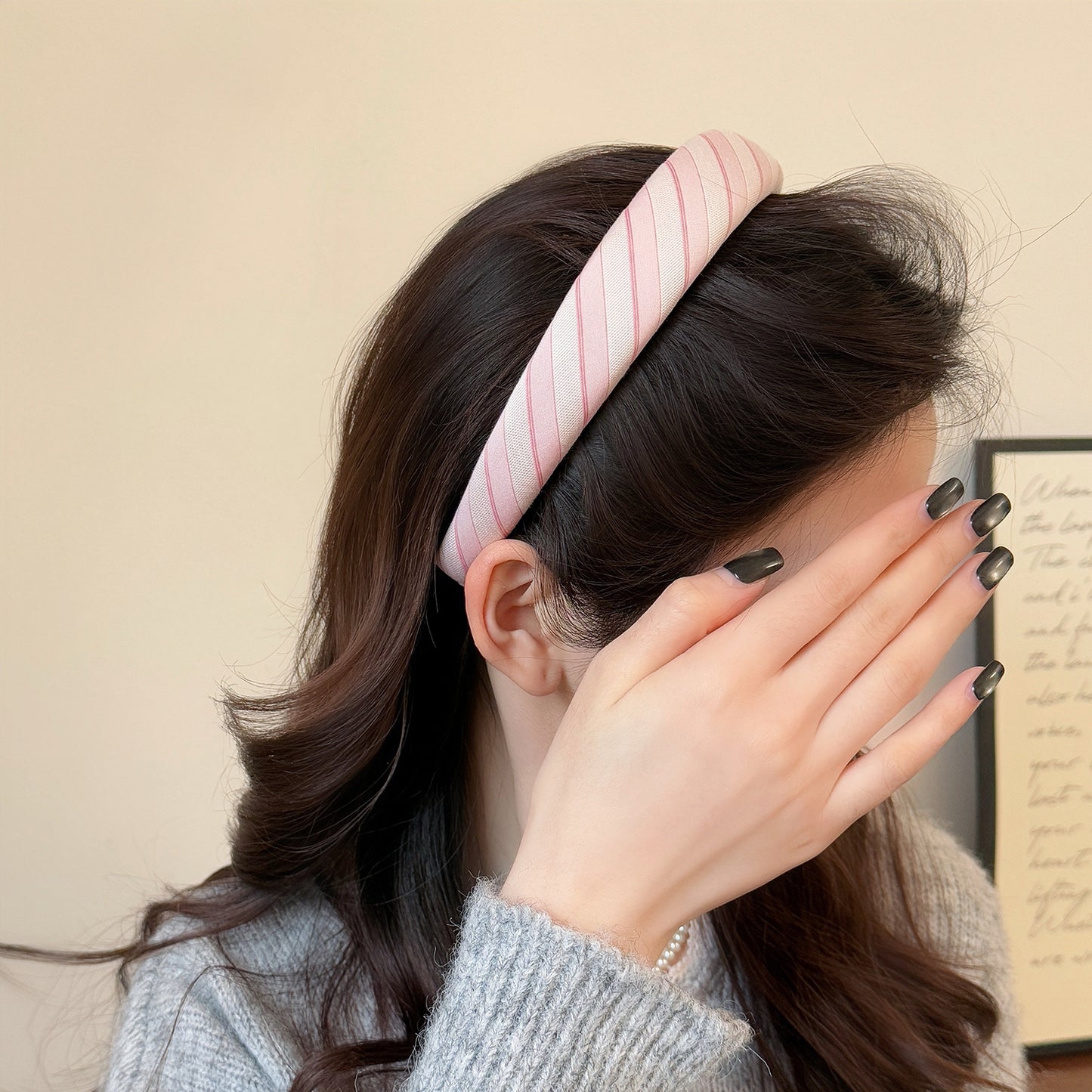 D廠 甜美可愛粉紅系髮箍髮飾批發 26.04.W3「FG-0101-1-5」