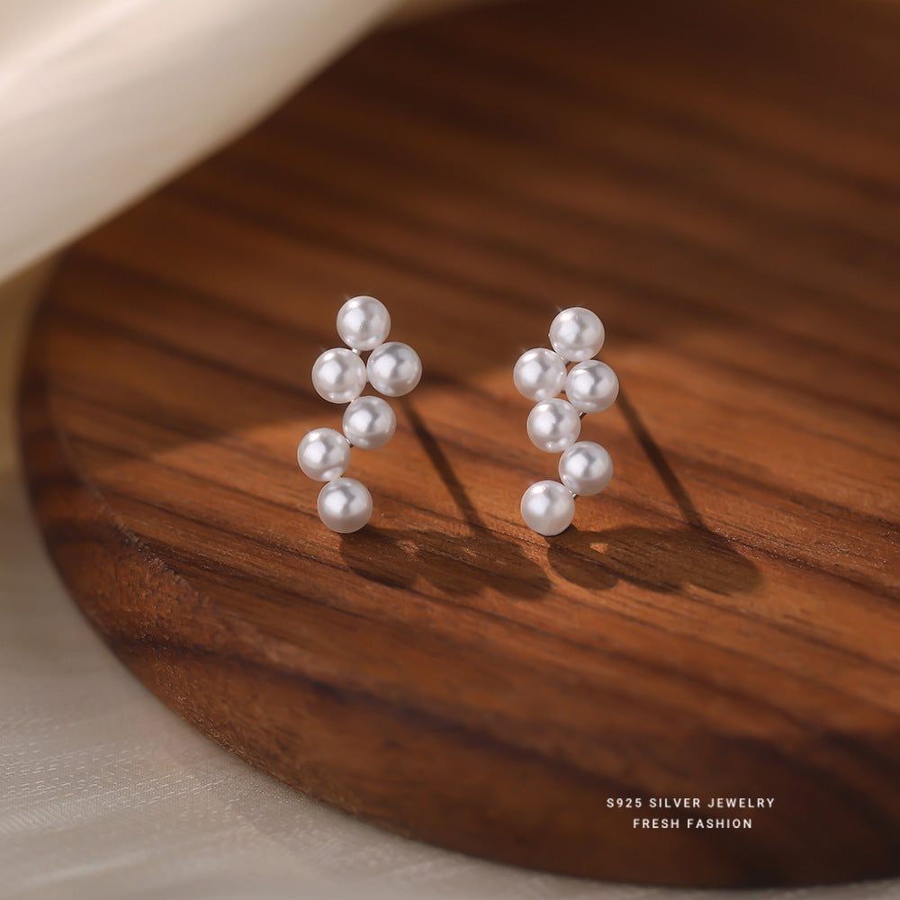 C廠 韓國韓版氣質輕奢珍珠 S925純銀耳環 批發 折扣@洽客服 25.12.W3「E5886」