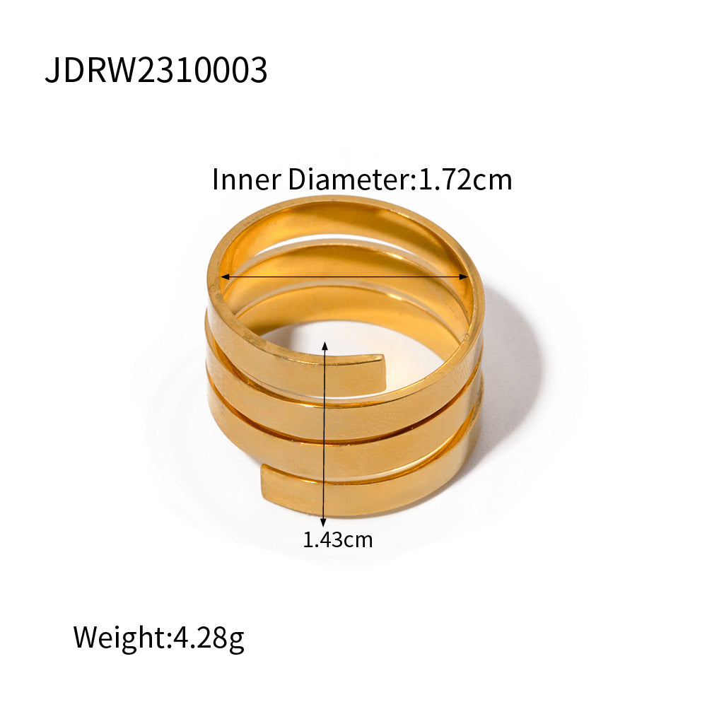 D廠 ZODIAC 鈦鋼鍍18K金戒指「JDRW2310003」24.02 批發折扣@洽客服