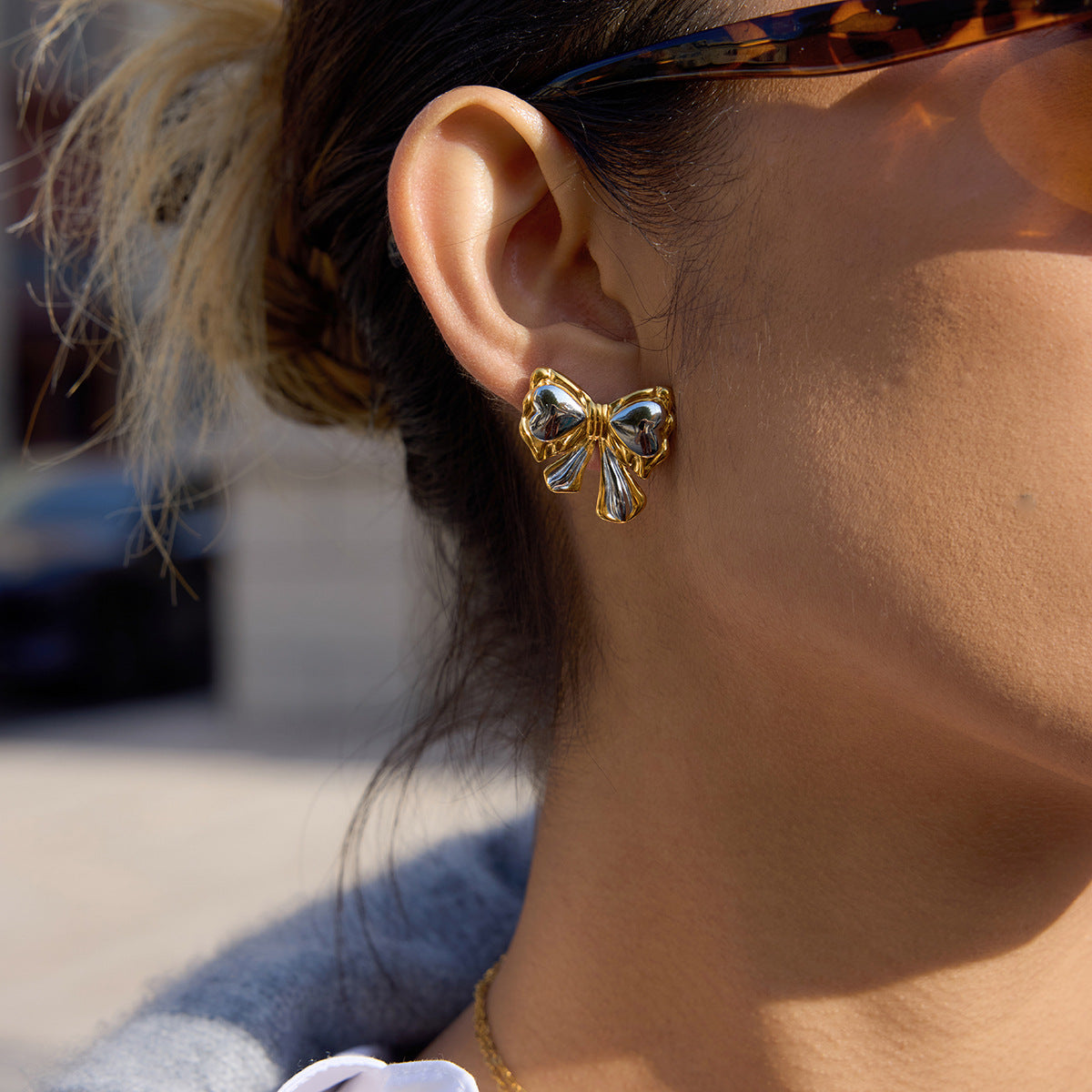 B廠 歐美款BELLA 鈦鋼鍍18K金耳環 批發 折扣@洽客服 25.12.W3「JDE0210004-PS」