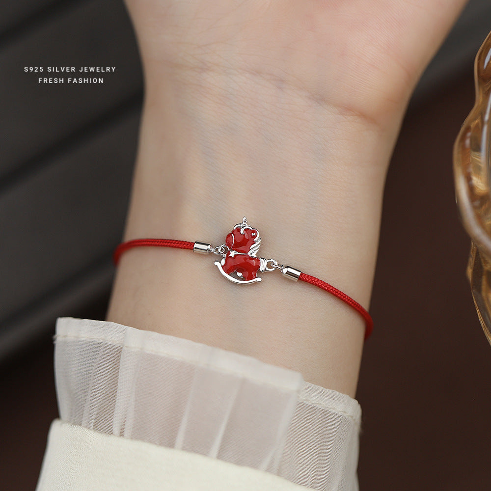 C廠 S925純銀｜ 小紅馬紅繩手鍊 批發 折扣@洽客服 26.01.W2「YL0136」