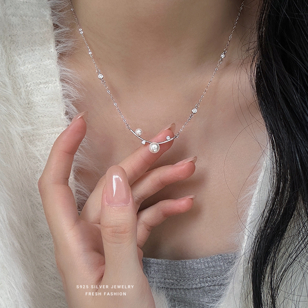 C廠 韓國韓版THE HOPE 珍珠S925純銀項鍊 批發 折扣@洽客服 26.01.W1「A4807」