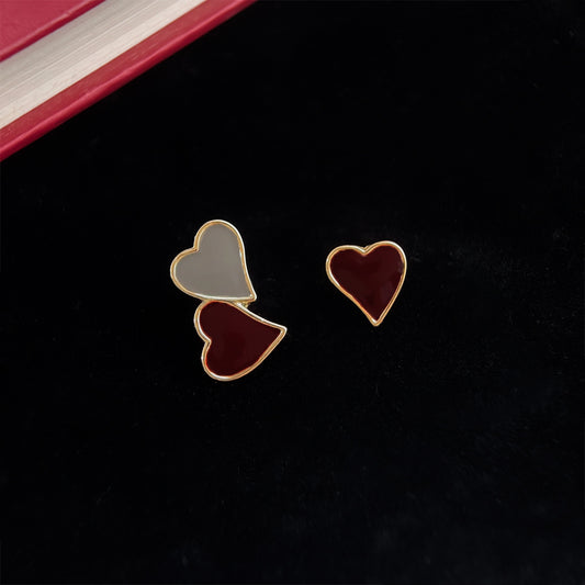 A2廠 日韓款時尚桃心滴油銀針耳環 批發 折扣@洽客服 25.12.W1「6778」