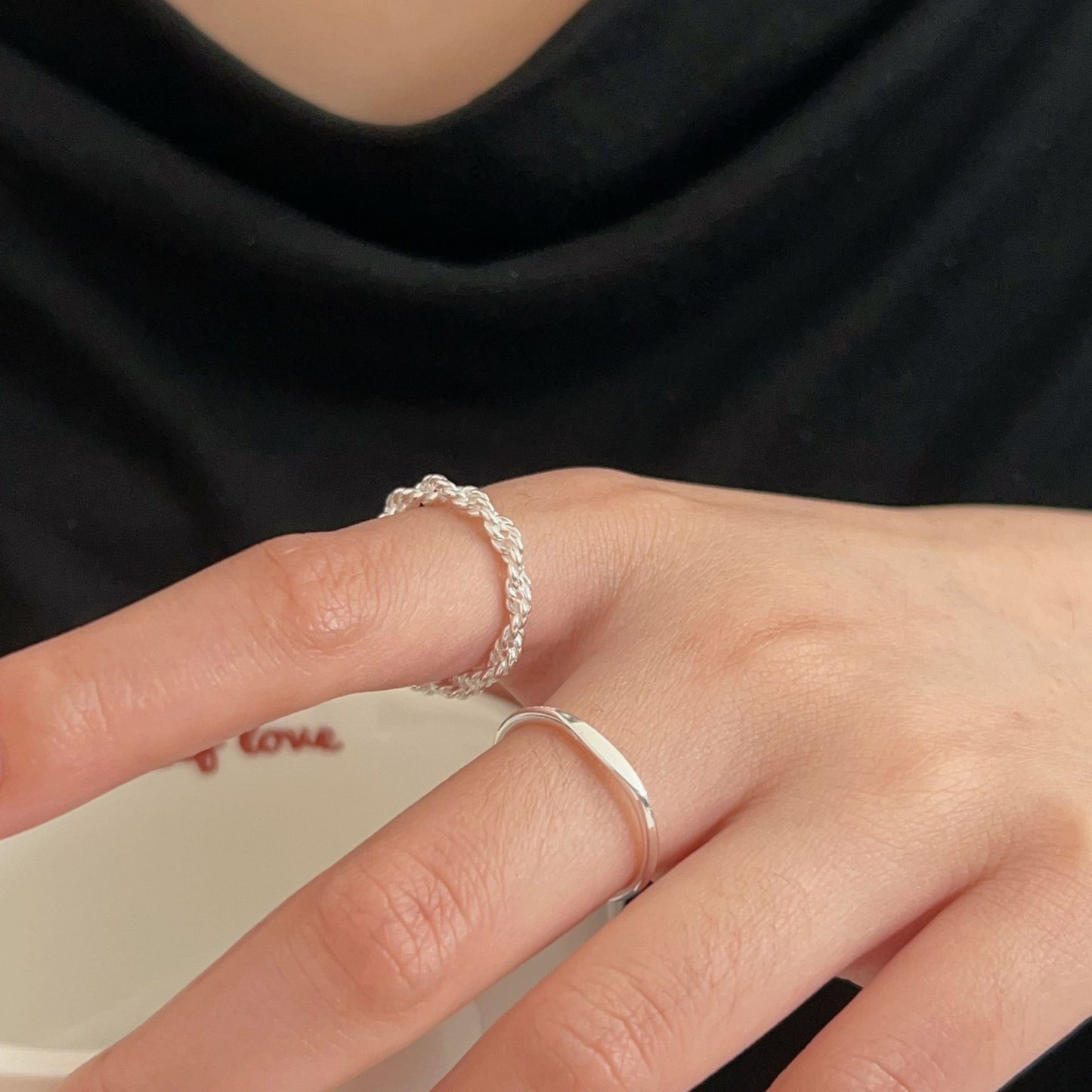 C3廠 韓國韓版幾何編織S925純銀戒指 批發 折扣@洽客服 25.10.W5「hjz285 hjz287」