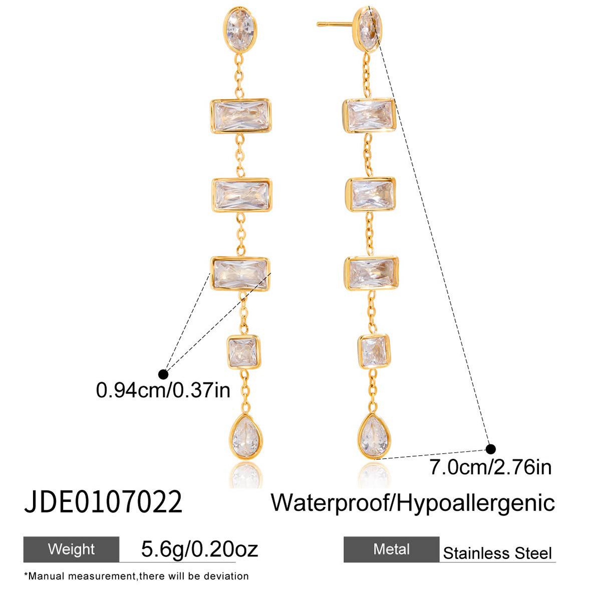 B廠 歐美款 PENELOPE 鈦鋼鍍18K金耳環 批發 折扣@洽客服 25.11.W2 「JDE0107022」