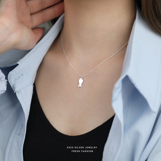 C廠 S925純銀｜韓國韓版小魚餅乾項鍊 批發 折扣@洽客服 26.01.W3「A4877」