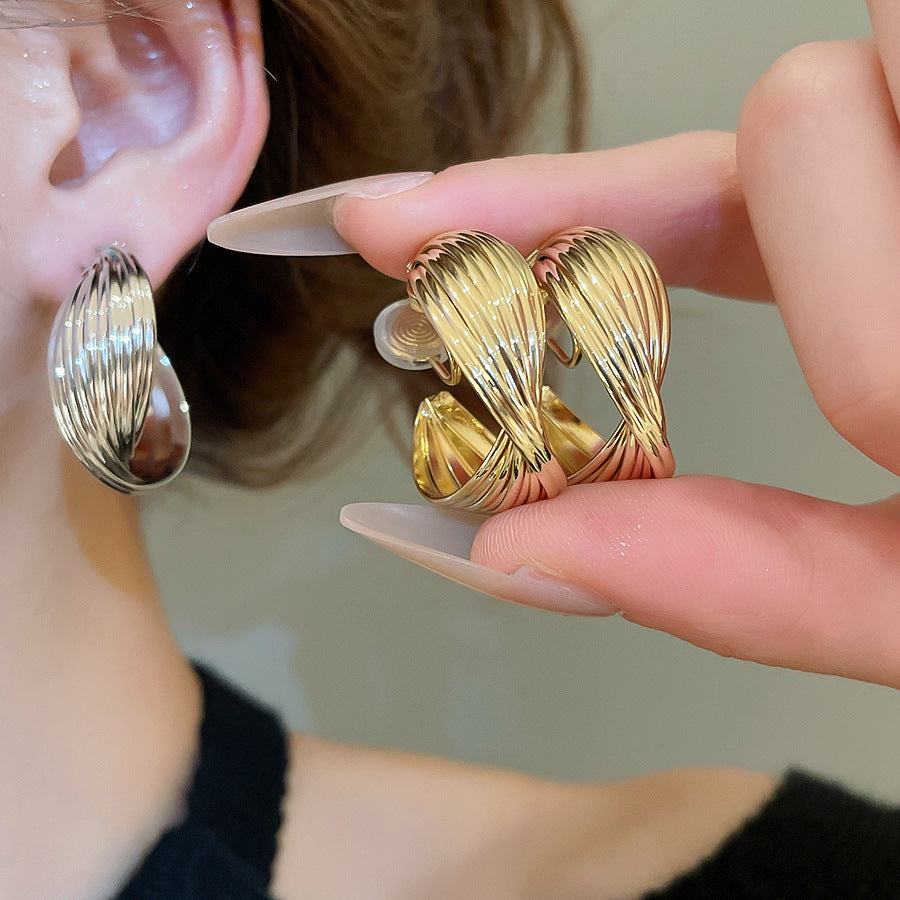 A2廠 韓國韓版扭曲圓形蚊香盤銀針耳環 批發 折扣@洽客服 25.10.W5「HE28781」