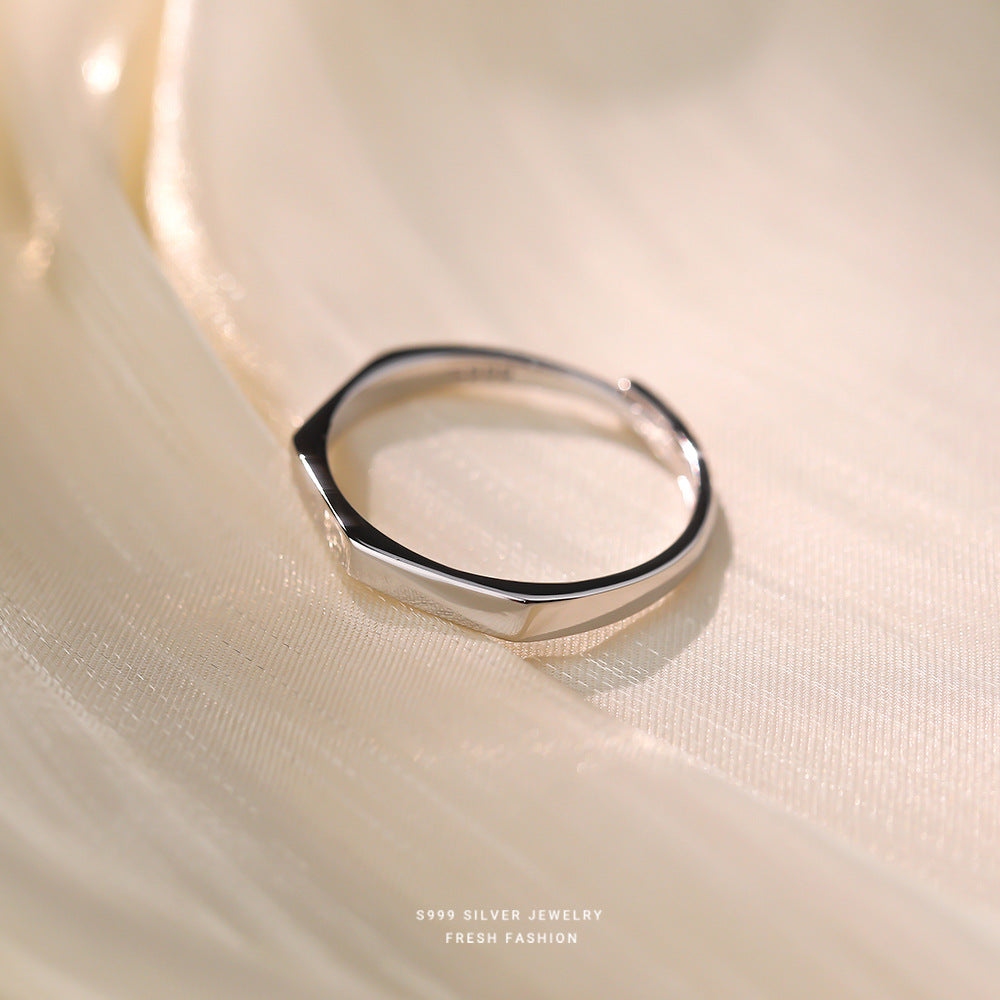 C廠 韓國韓版極簡幾何菱形S999純銀戒指 批發 折扣@洽客服 25.12.W3「K2445」