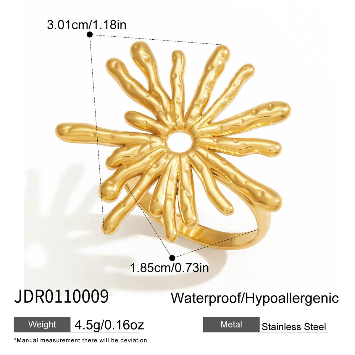 B廠 歐美款GABIE 鈦鋼鍍18K金戒指 批發 折扣@洽客服 25.12.W3 「DR0110009」