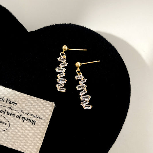 A廠 日韓輕奢鋯石流蘇銀針耳環 批發 折扣@洽客服 25.12.W3女「152」