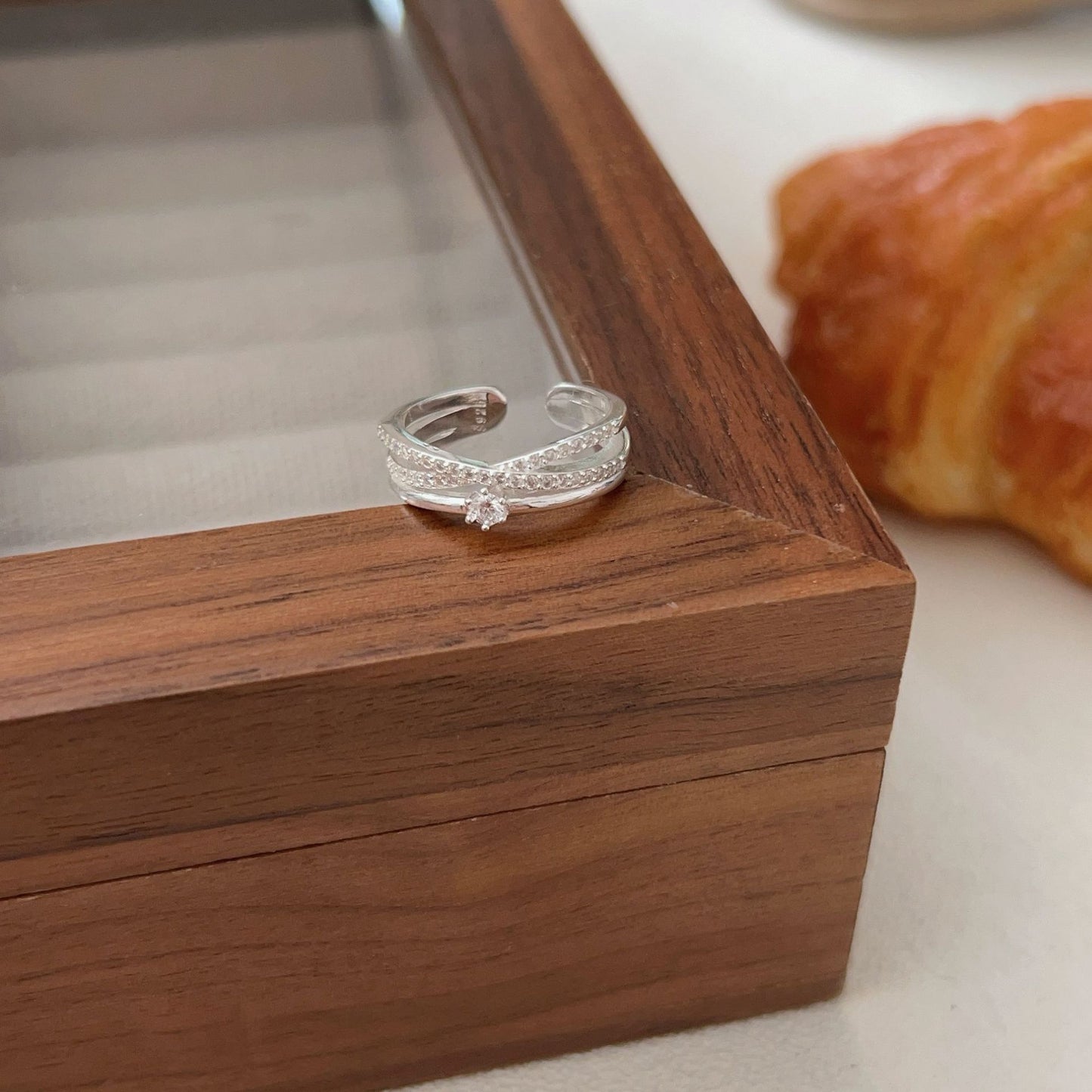 C3廠 韓版重工鑲嵌幾何S925純銀戒指 批發 折扣@洽客服 25/11.W4「jz023-1」