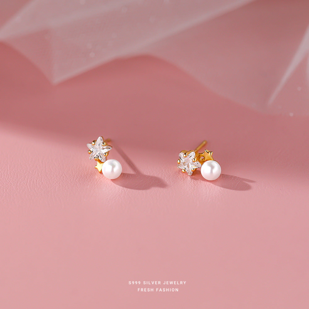 C廠 韓國韓版圓珠星星S999純銀耳環 批發 折扣@洽客服 25.10.W3「E3372」